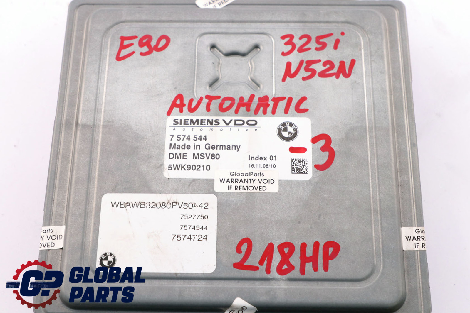 BMW E90 E91 E92 N52N 325i 218HP ECU Kit DME CAS3   Key 7574544 Automatic