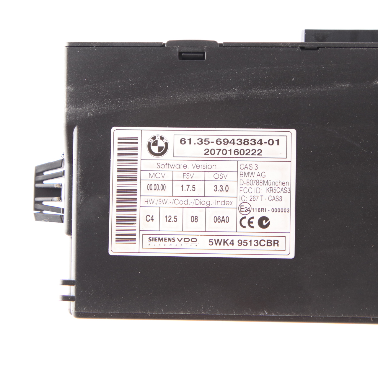 BMW E87 LCI E90 E91 120i 320i Petrol N43 170HP ECU KIT DME 7575665 CAS3 + Key