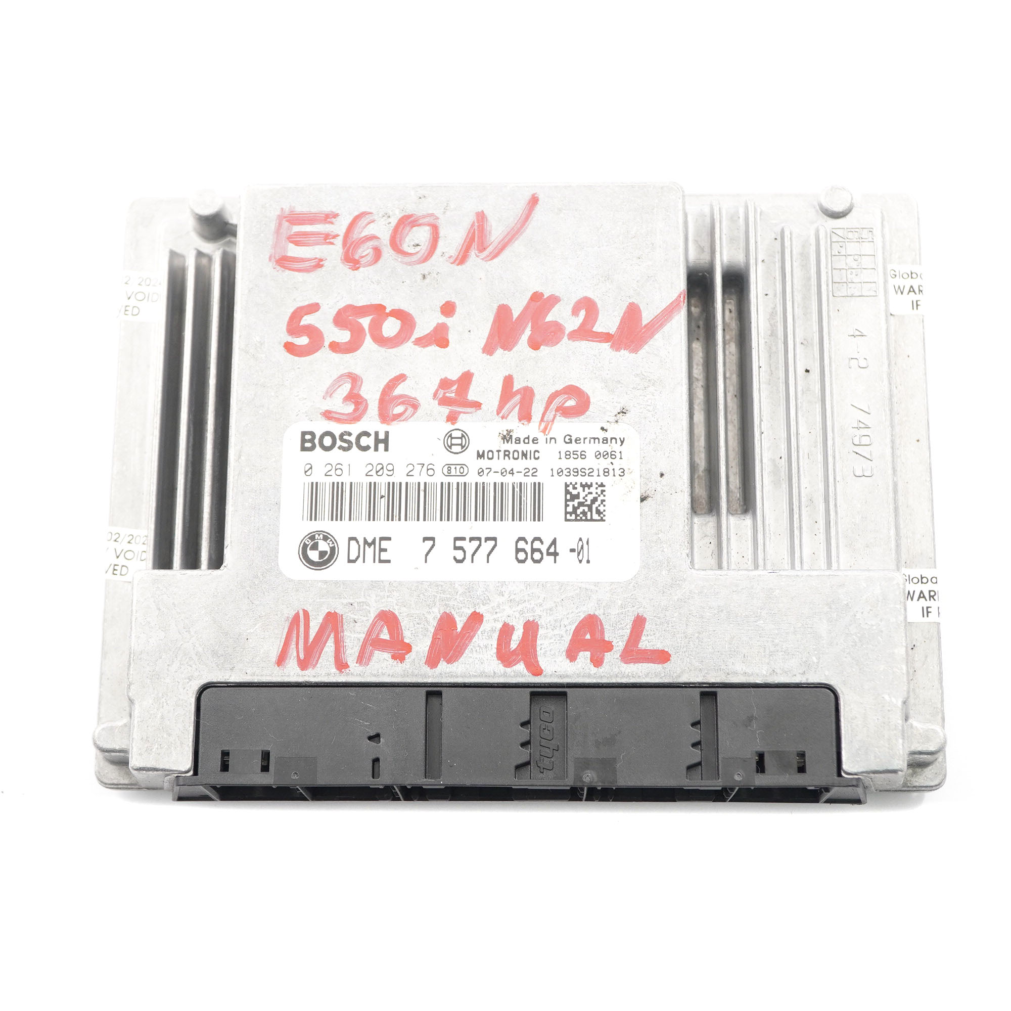 BMW E60 E61 LCI 550i N62N 367HP Engine Unit Module ECU DME 7577664 Manual