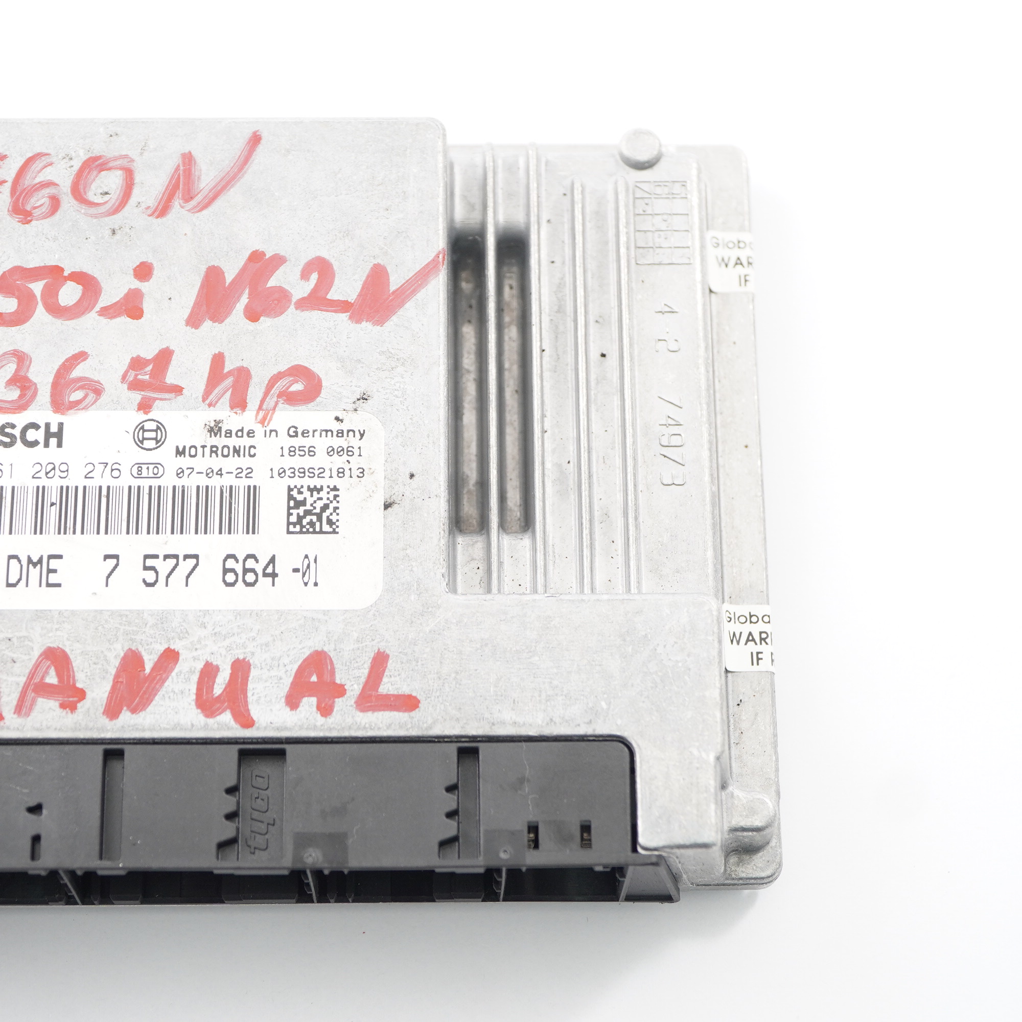 BMW E60 E61 LCI 550i N62N 367HP Engine Unit Module ECU DME 7577664 Manual