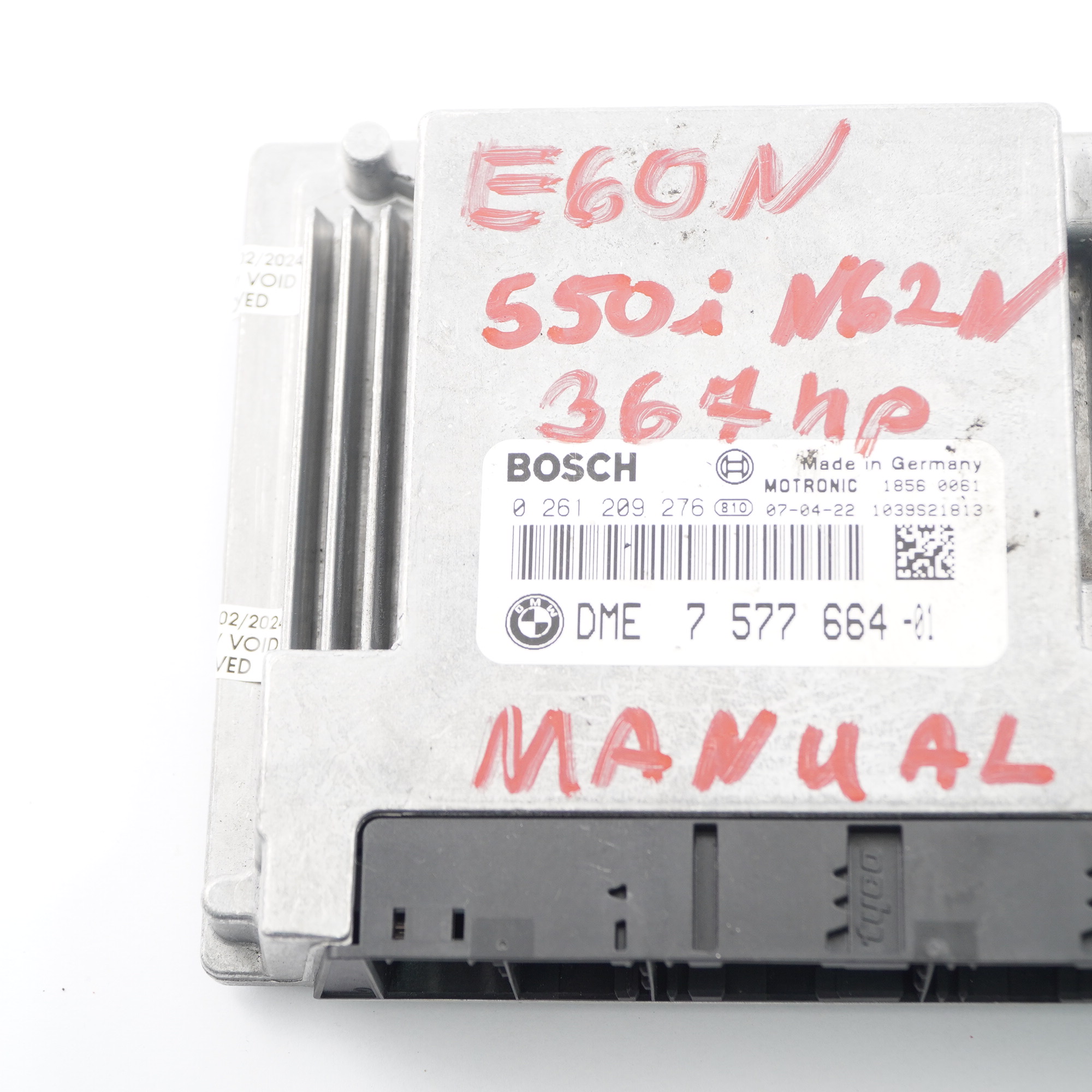 BMW E60 E61 LCI 550i N62N 367HP Engine Unit Module ECU DME 7577664 Manual