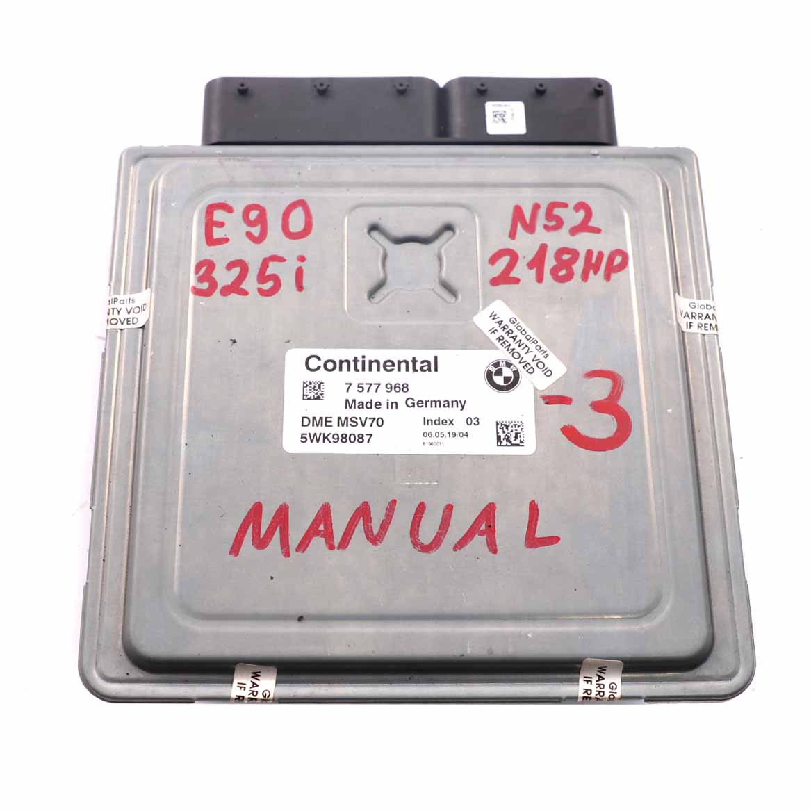 BMW E60 E61 E90 E91 E92 N52 325i 525i Engine Control Unit ECU DME 7577968 Manual