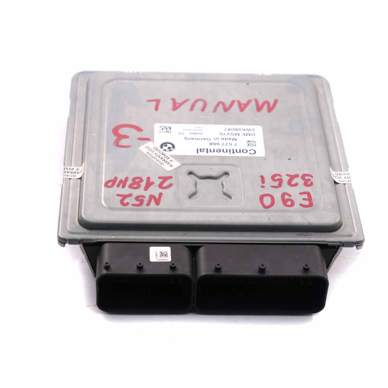 BMW E60 E61 E90 E91 E92 N52 325i 525i Engine Control Unit ECU DME 7577968 Manual