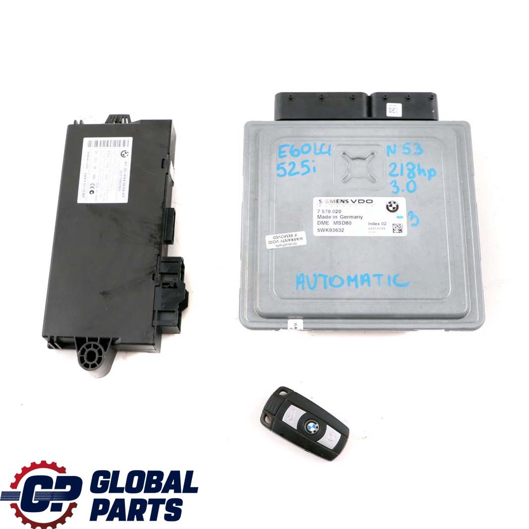 BMW E60 E90 LCI 325i 525i N53 218HP ECU Kit DME 7578020 + CAS3 + Key Automatic