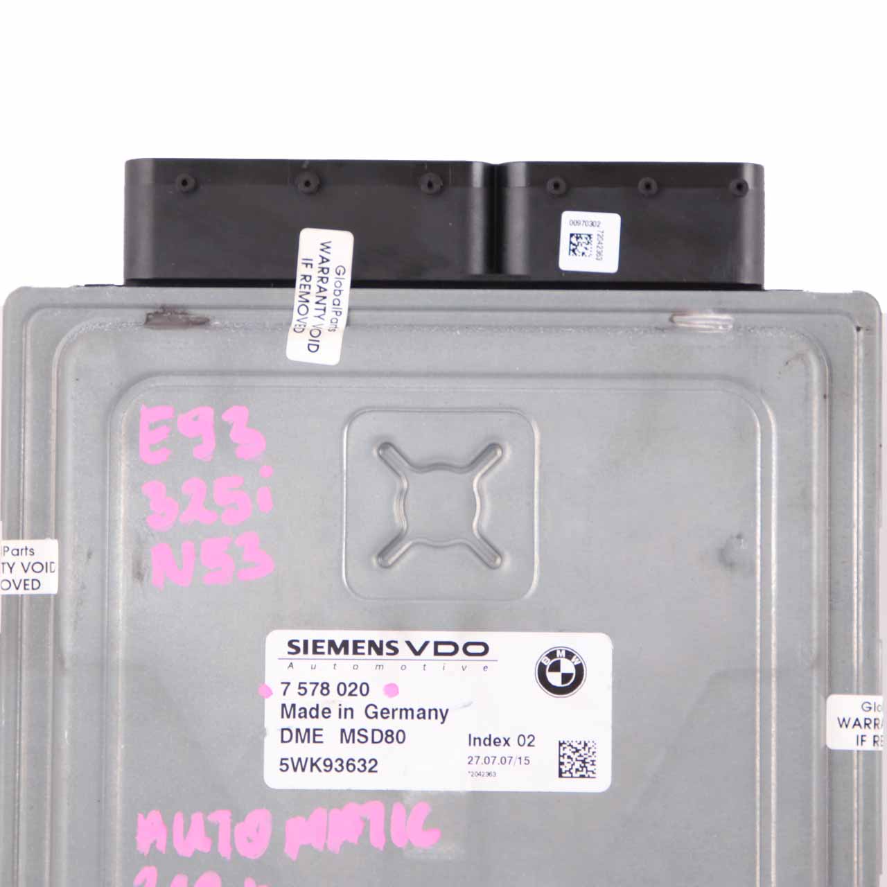 BMW E60 E90 LCI 325i 525i N53 218HP ECU Engine Control DME 7578020 Automatic