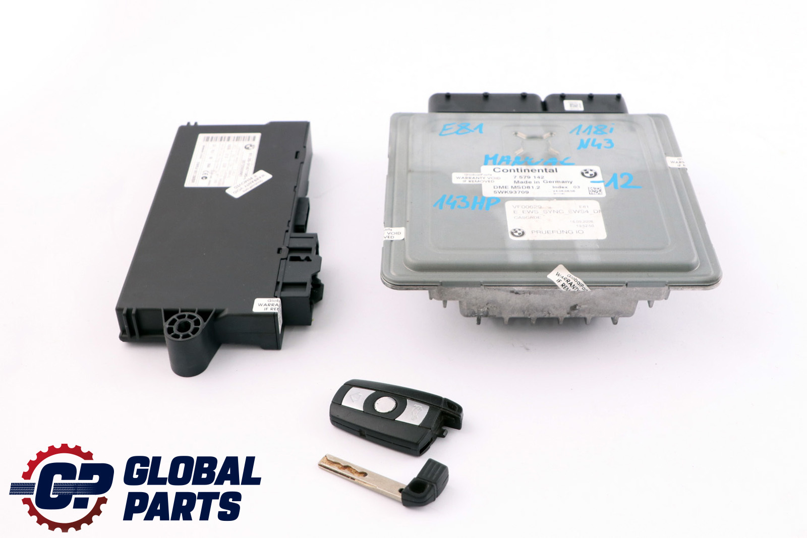 BMW 1 3 Series E87 LCI E90 118i 318i Petrol ECU Kit N43 DME 7579142 + CAS3 + Key