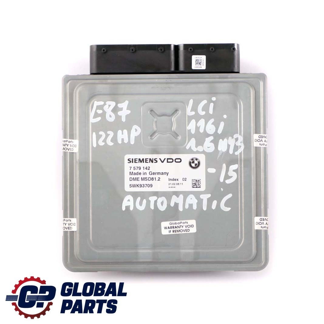 £BMW E81 E87 LCI 116i 1.6 Petrol N43 ECU Kit DME 7579142 CAS3 + Key Automatic