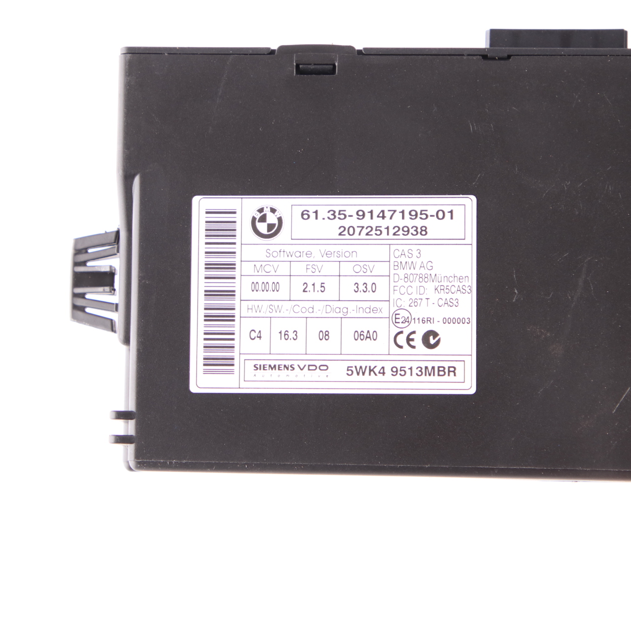 BMW E87 LCI E90 118i 318i N43 ECU Control Kit DME 7583225 CAS3 Key Automatic