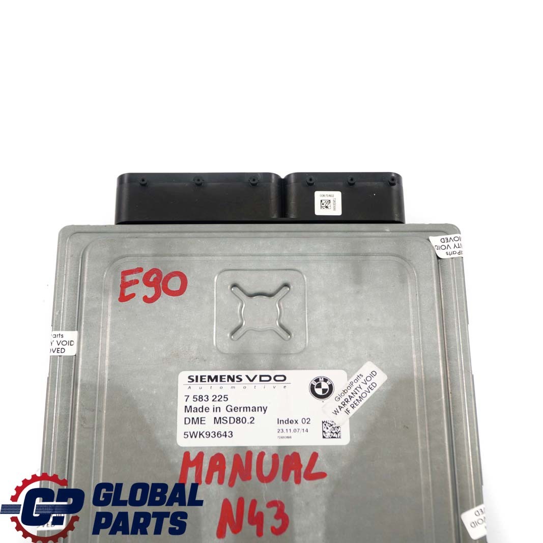 BMW 1 3 Series E87 LCI E90 Petrol N43 DME Engine Control Unit 7583225 Manual