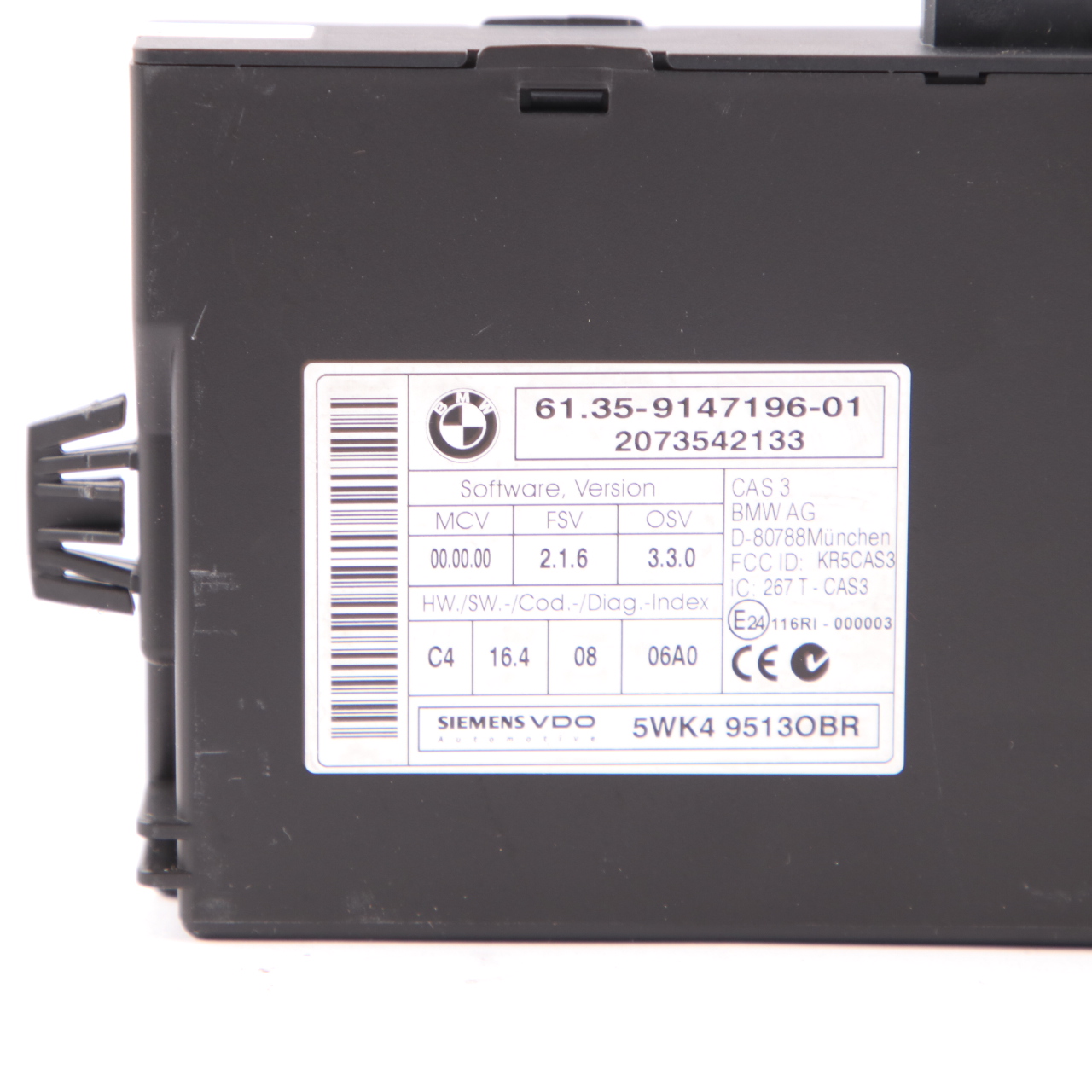 BMW E87 LCI E90 118i 318i N43 ECU Control Unit Kit DME 7583225 CAS3 Keys Manual