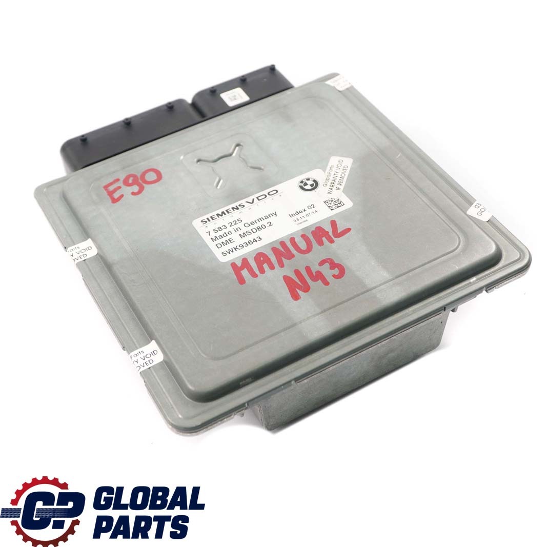 BMW 1 3 Series E87 LCI E90 Petrol N43 DME Engine Control Unit 7583225 Manual