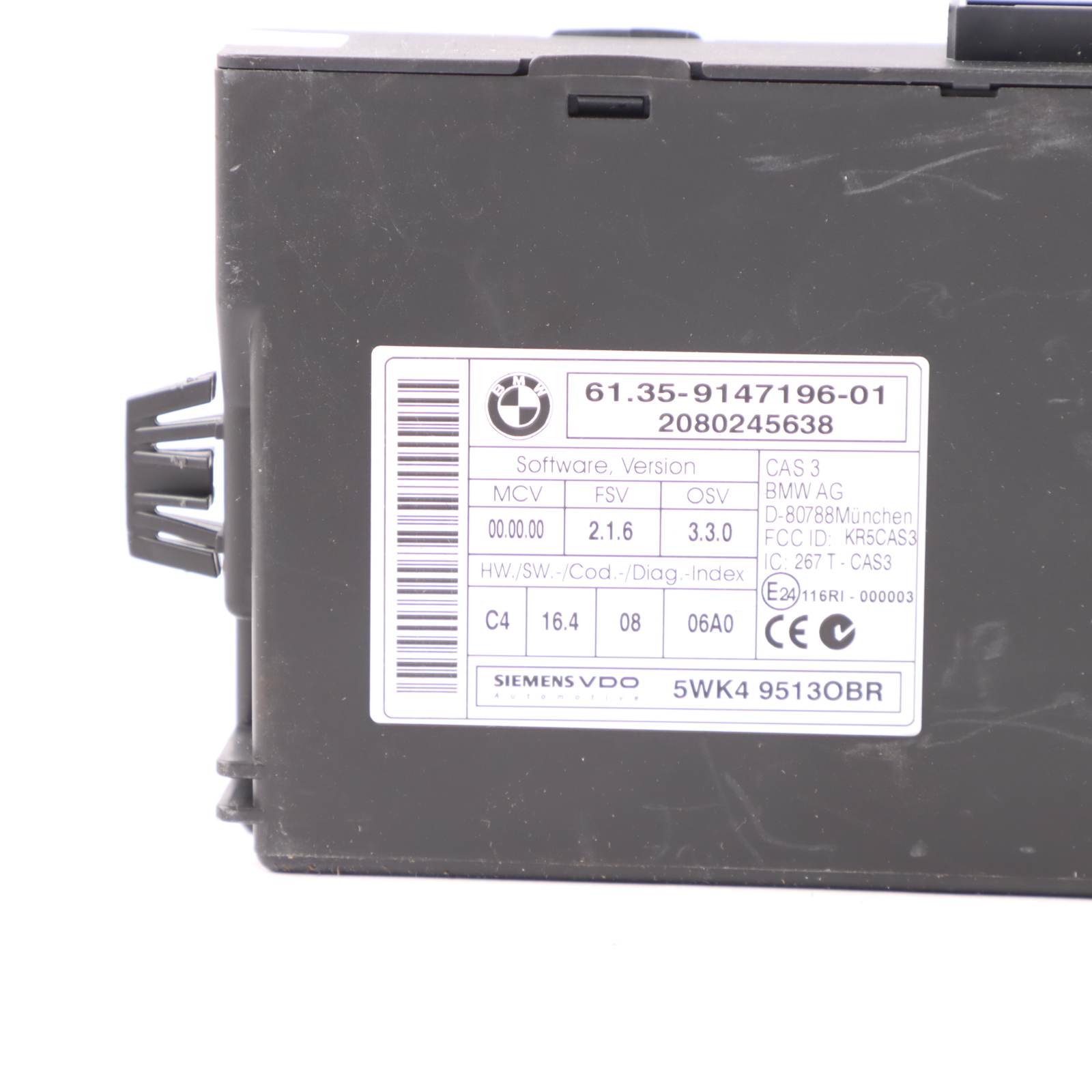 BMW E87 LCI E90 E91 120i 320i N43 170HP ECU Kit DME 7583225 CAS3 + Key Manual