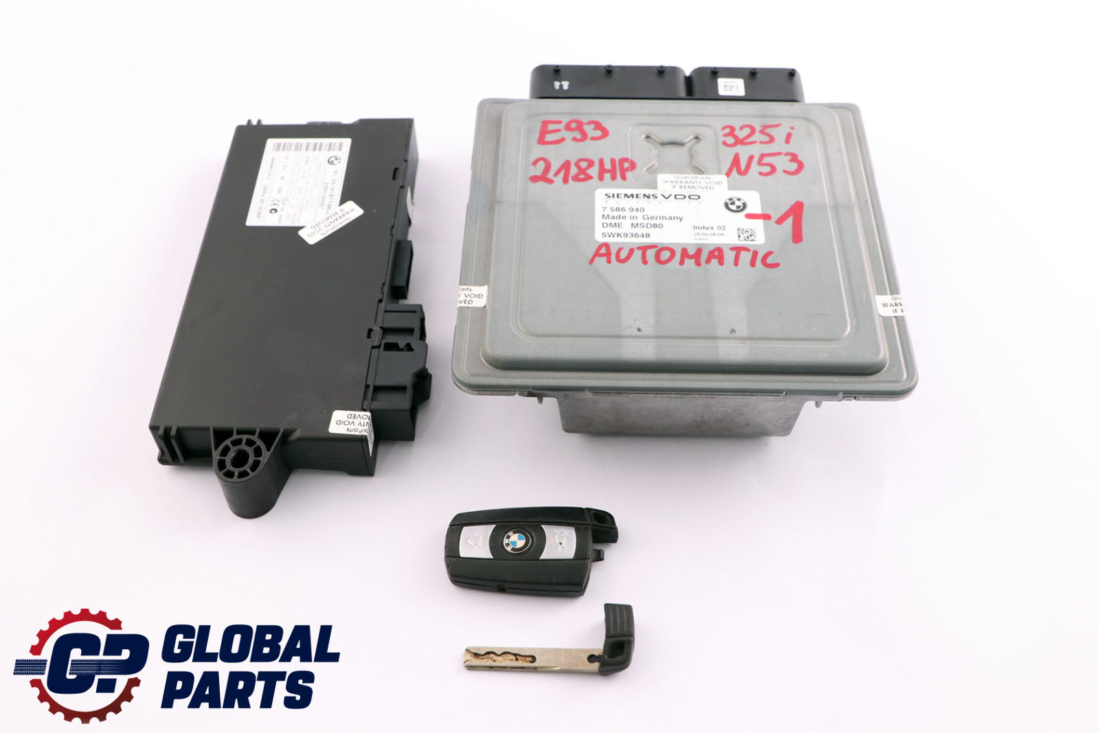 BMW E90 E93 325i E60 LCI 525i N53 218HP ECU Kit DME CAS3 + Key 7586940 Automatic