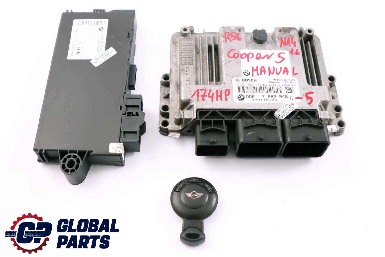 Mini Cooper S R55 R56 N14 1.6 174HP ECU Kit DME 7587548 CAS3 + Key Manual