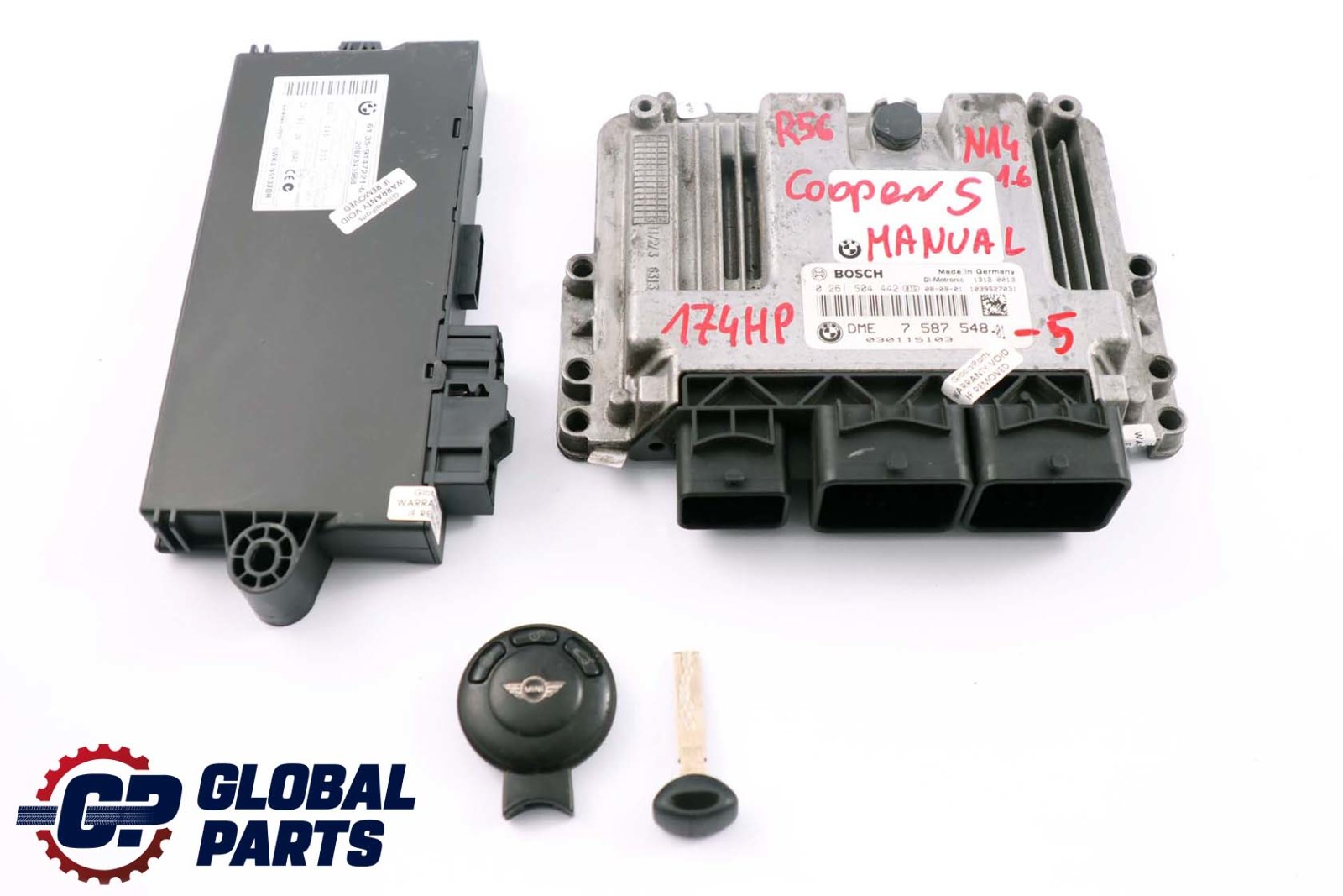 Mini Cooper S R55 R56 N14 1.6 174HP ECU Kit DME 7587548 CAS3 + Key Manual