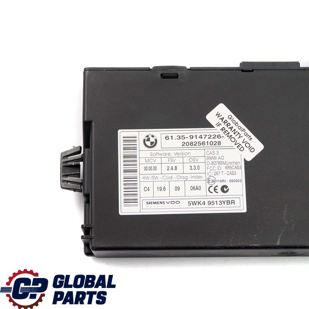 BMW E87 LCI E90 N43 118i 318i Petrol ECU Kit 7595179 DME CAS3 + 2 Keys Automat