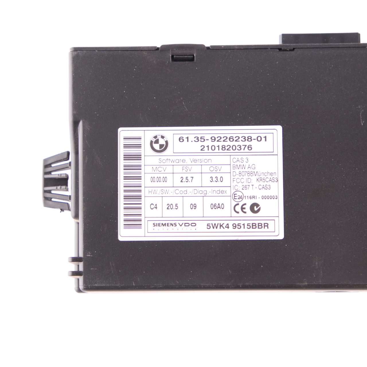 BMW E87 LCI E90 118i 318i Petrol N43 ECU Kit 7599881 DME CAS3 Key Manual