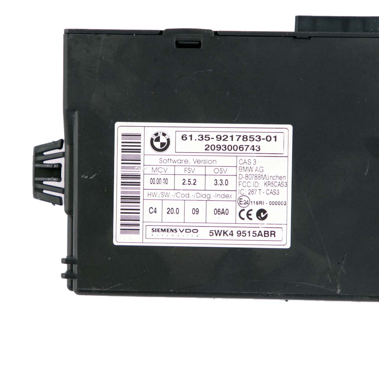 BMW E87 LCI E90 E91 118i 318i Petrol N43 143HP ECU KIT DME 7599881 CAS3 + Key