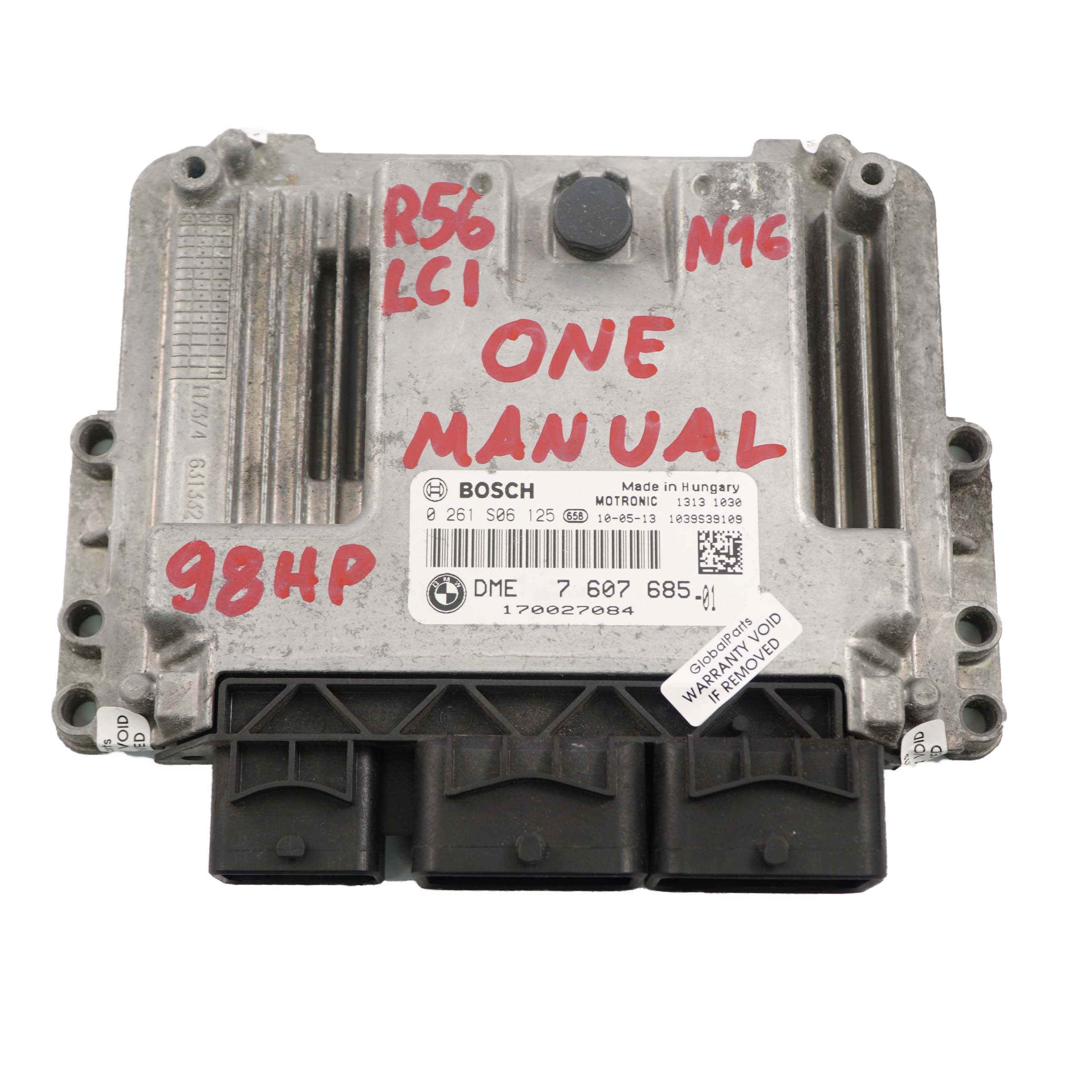 Mini One R56 LCI R60 N16 98HP Petrol Engine ECU DME 7607685 Control Unit Manual