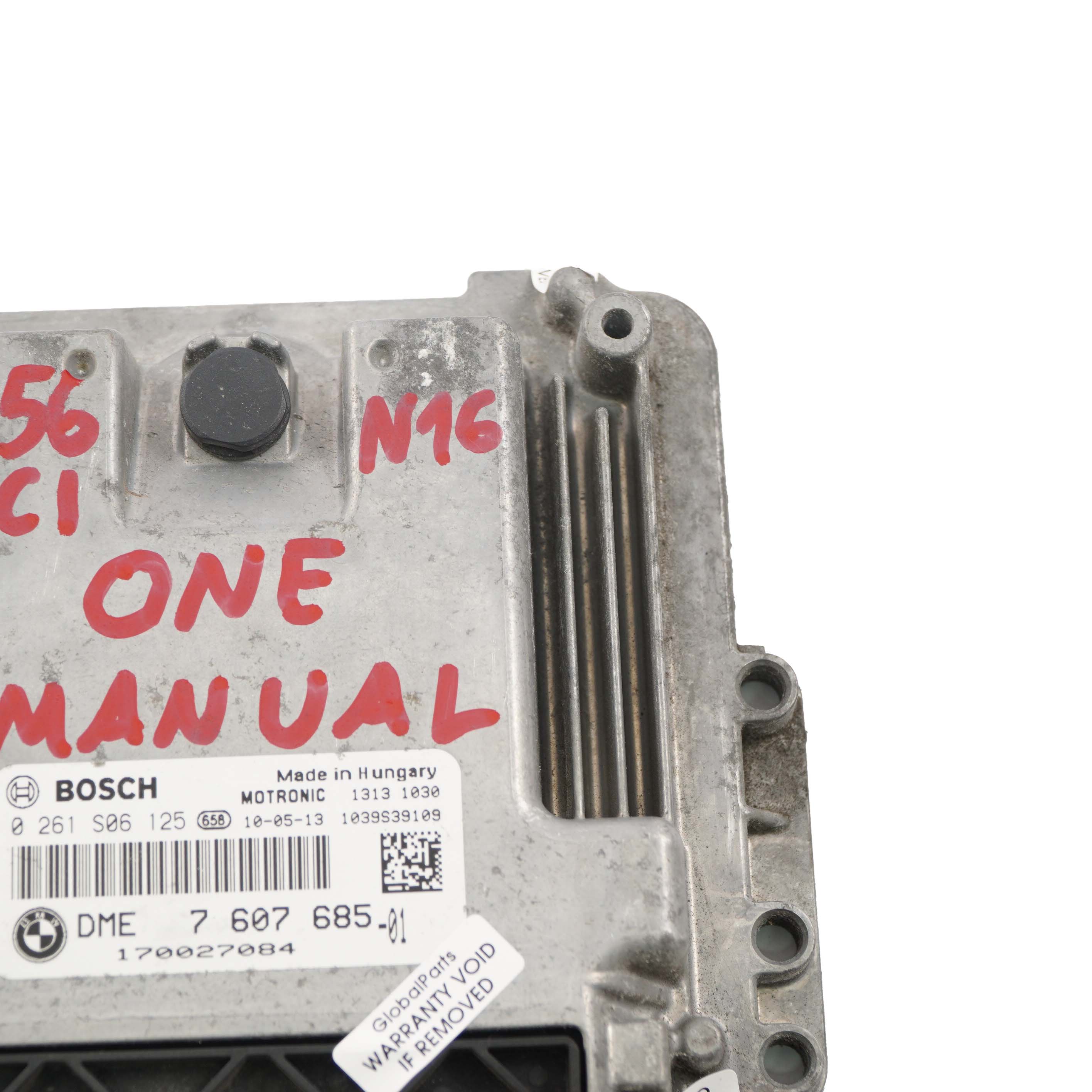 Mini One R56 LCI R60 N16 98HP Petrol Engine ECU DME 7607685 Control Unit Manual