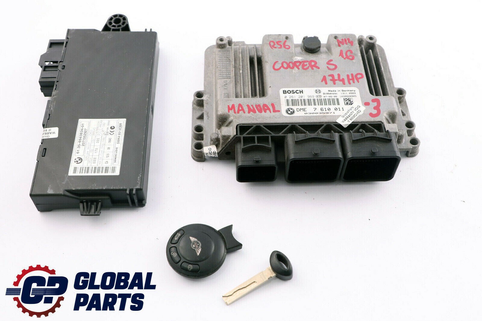 Mini Cooper R55 R56 R57 N14 1.6 174HP ECU Kit DME CAS3 + Key 7610011 Manual