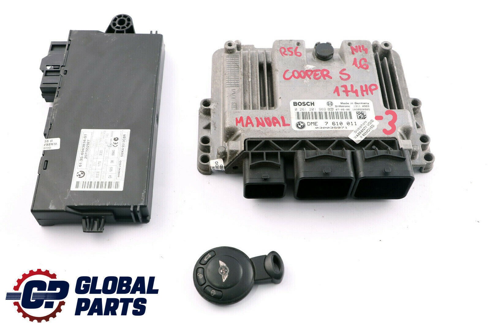 Mini Cooper R55 R56 R57 N14 1.6 174HP ECU Kit DME CAS3 + Key 7610011 Manual