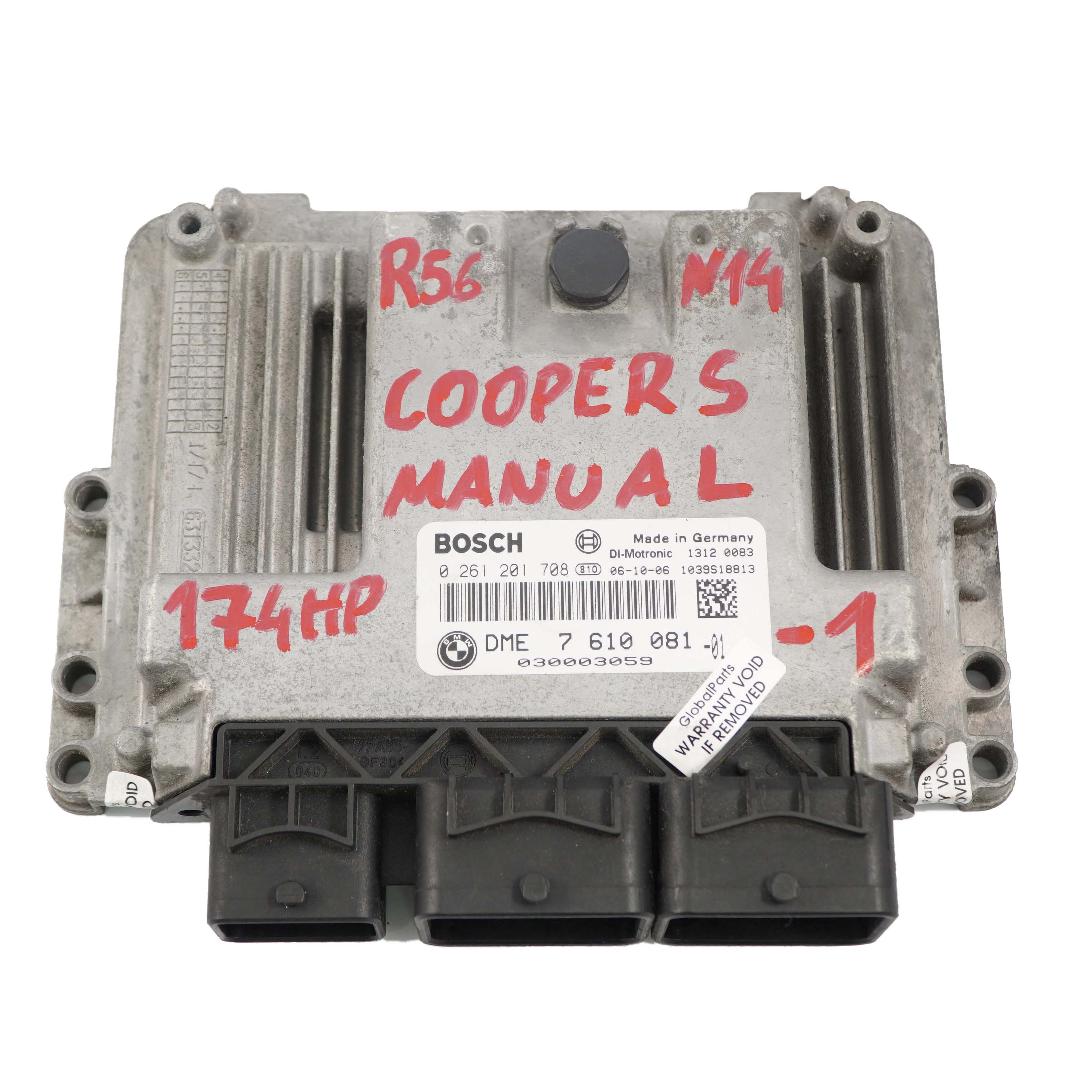 Mini Cooper S R55 R56 Engine N14 1.6 174HP ECU Kit DME 7610081 CAS3 + Key Manual