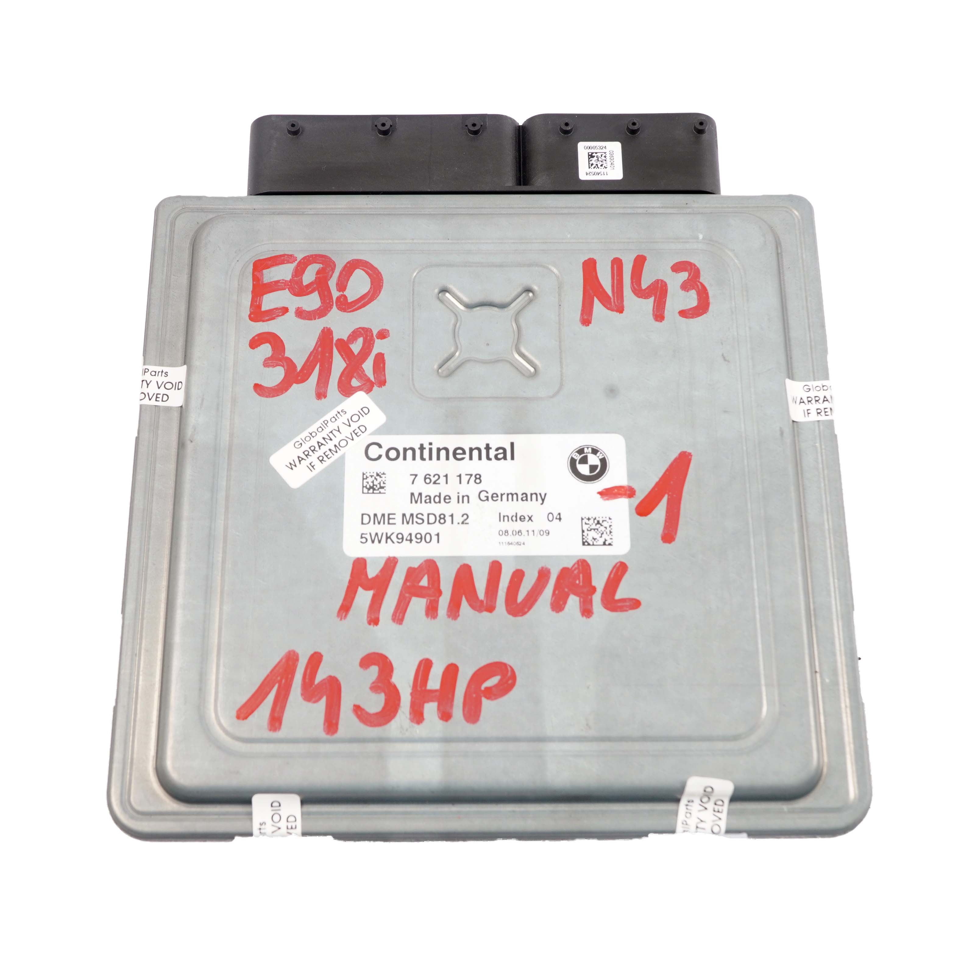 BMW E81 E87 LCI E90 N43 118i 318i ECU Kit DME CAS3 Key 7621178 Manual