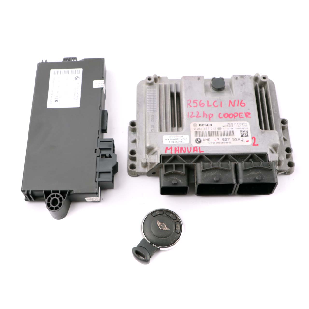 Mini R55 R56 LCI R60 Cooper N16 1.6 122HP Engine ECU Kit DME 7627520 CAS3 + Key