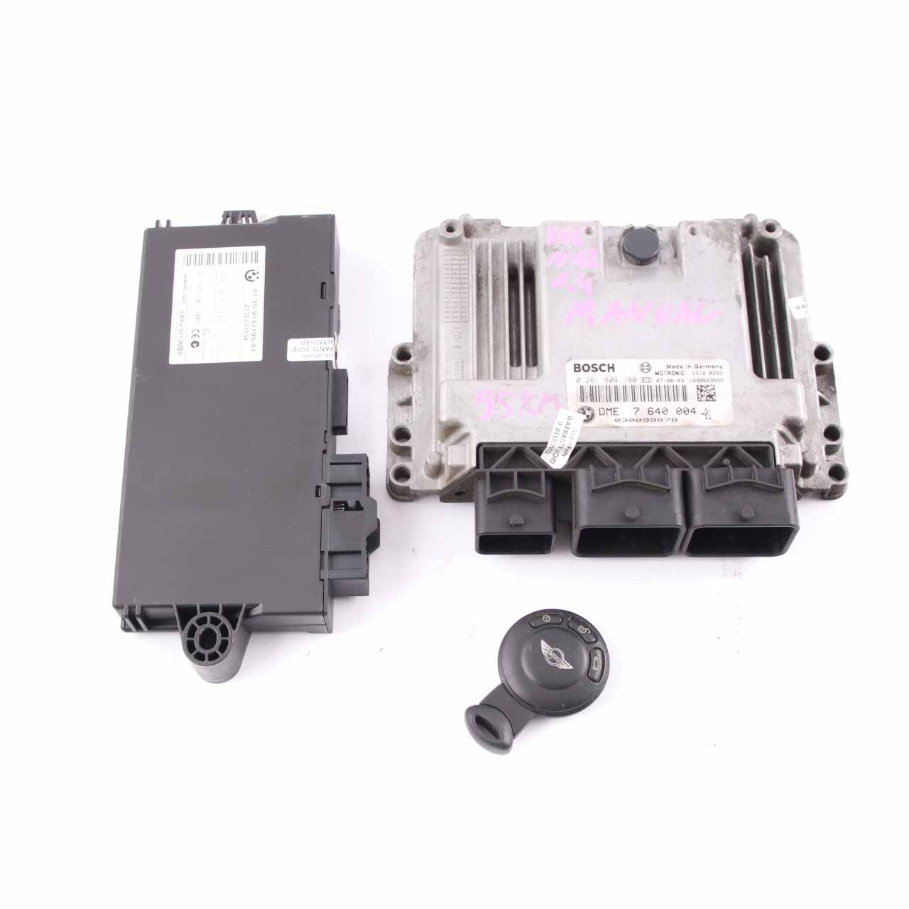 Mini One R55 R56 Petrol N12 1.4 95HP Engine ECU Kit DME 7640004 CAS3 Key Manual