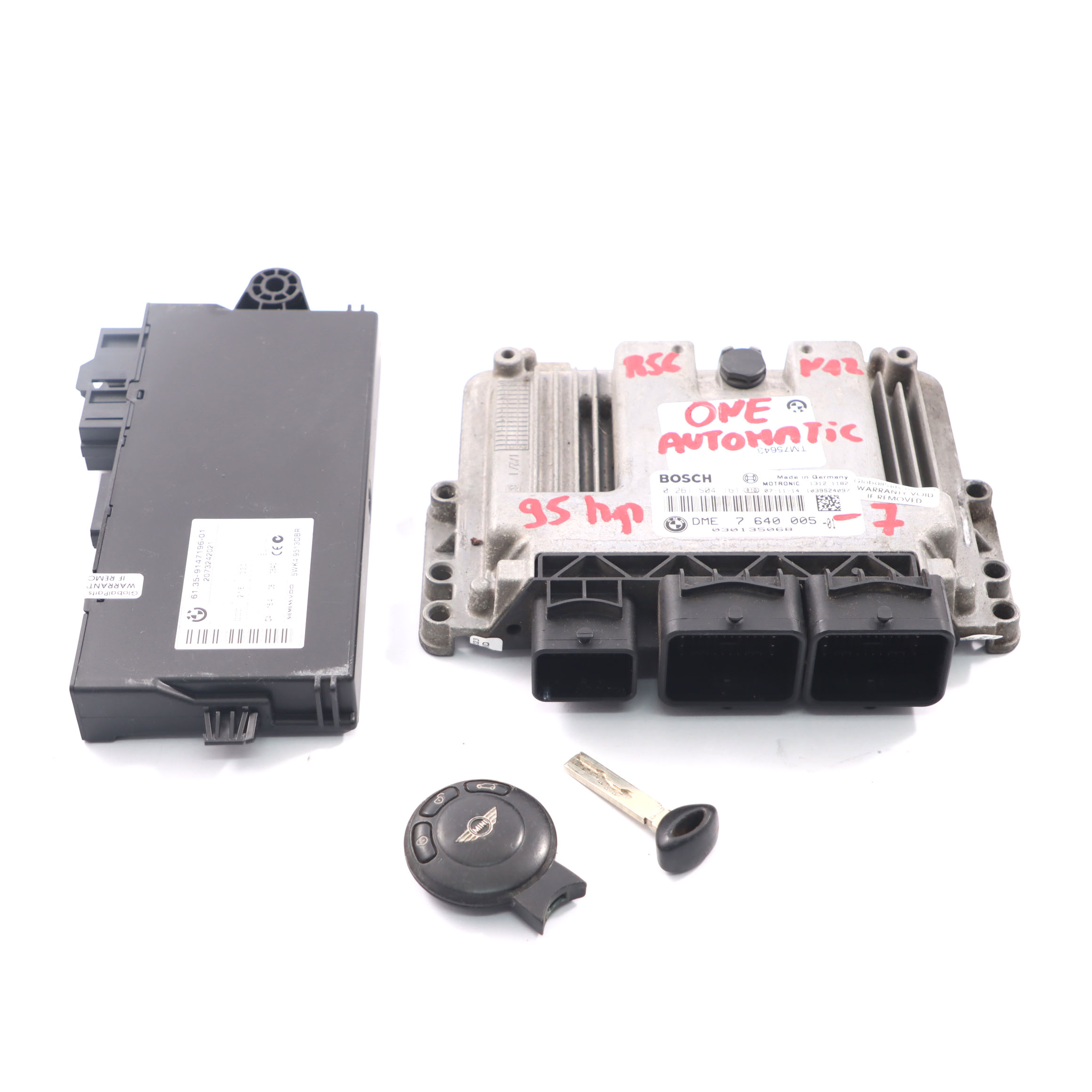 Mini One R55 R56 N12 1.4 95HP Petrol ECU Kit DME 7640005 CAS3 + Key Automatic