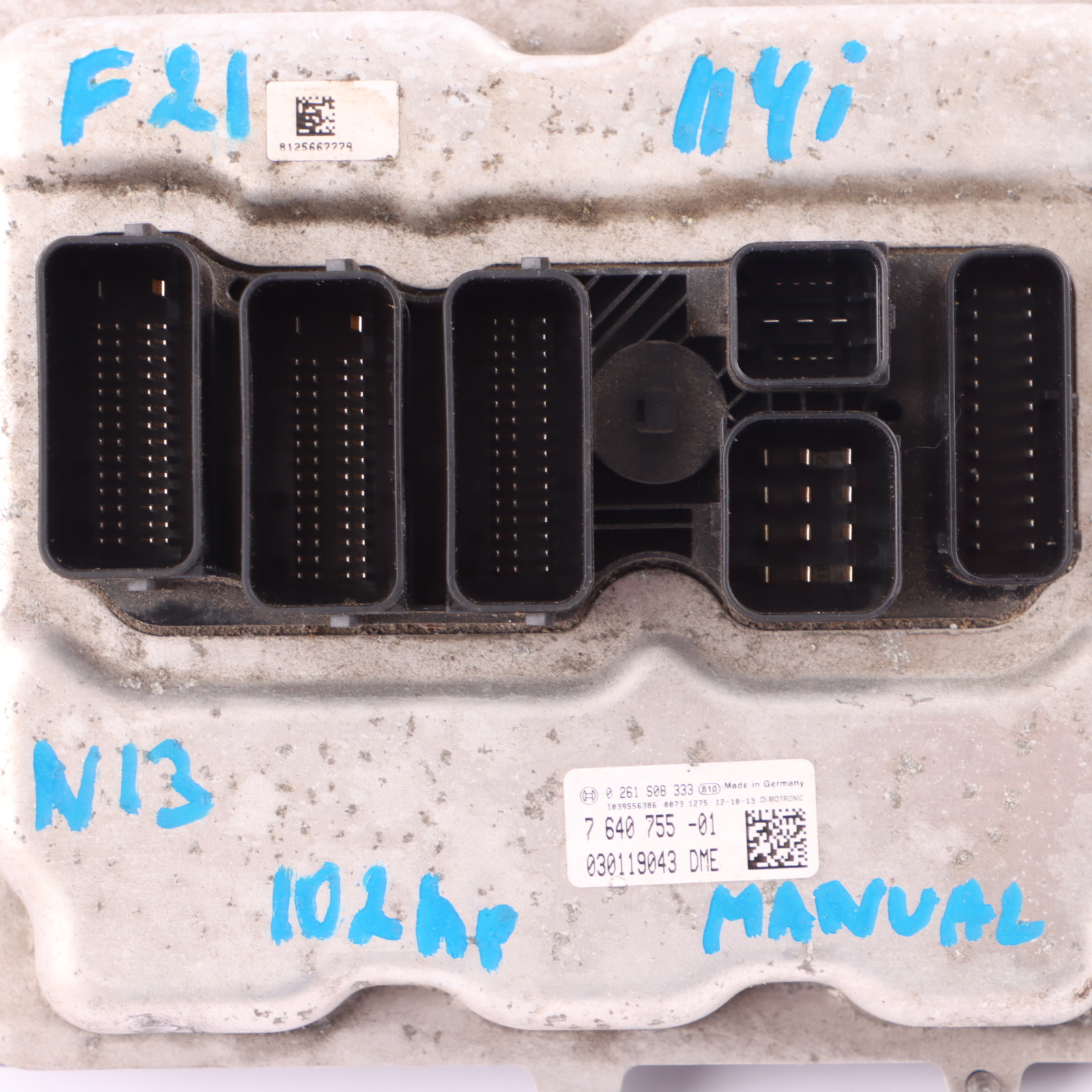 BMW F20 F21 114i N13 102HP Engine Unit ECU Kit DME 7640755 Key FEM Lock Manual