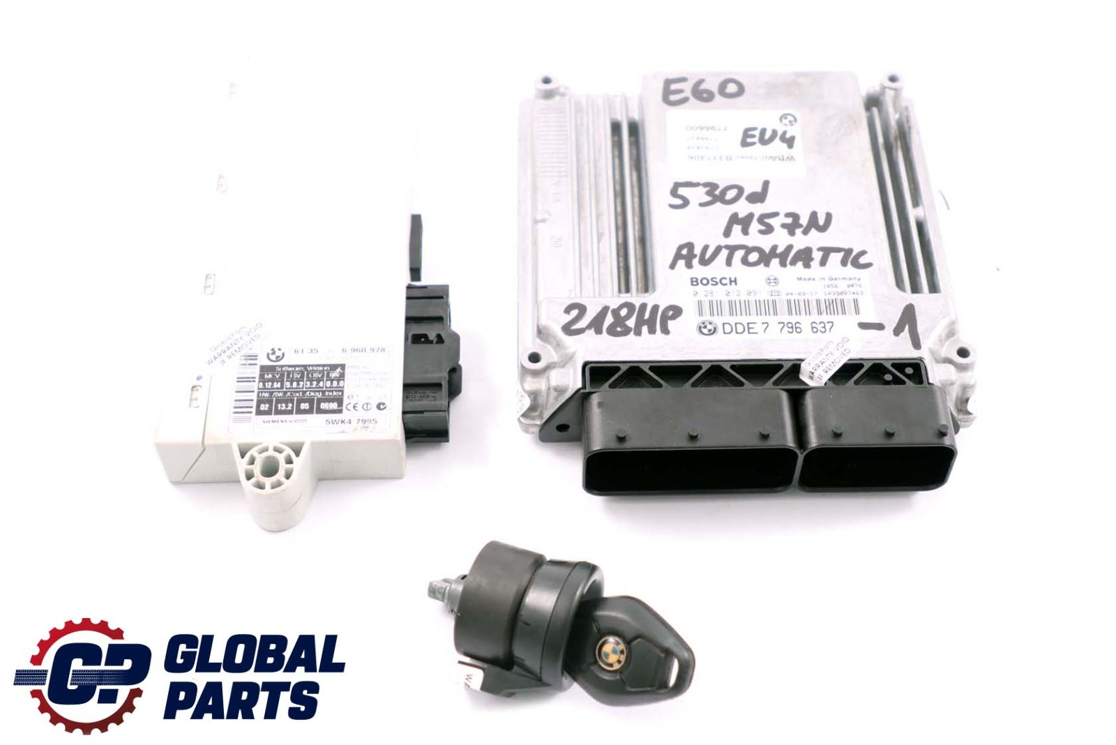 BMW 5 Series E60 E61 530d M57N 218HP ECU Kit DDE 7796637 + CAS2 + Key Automatic