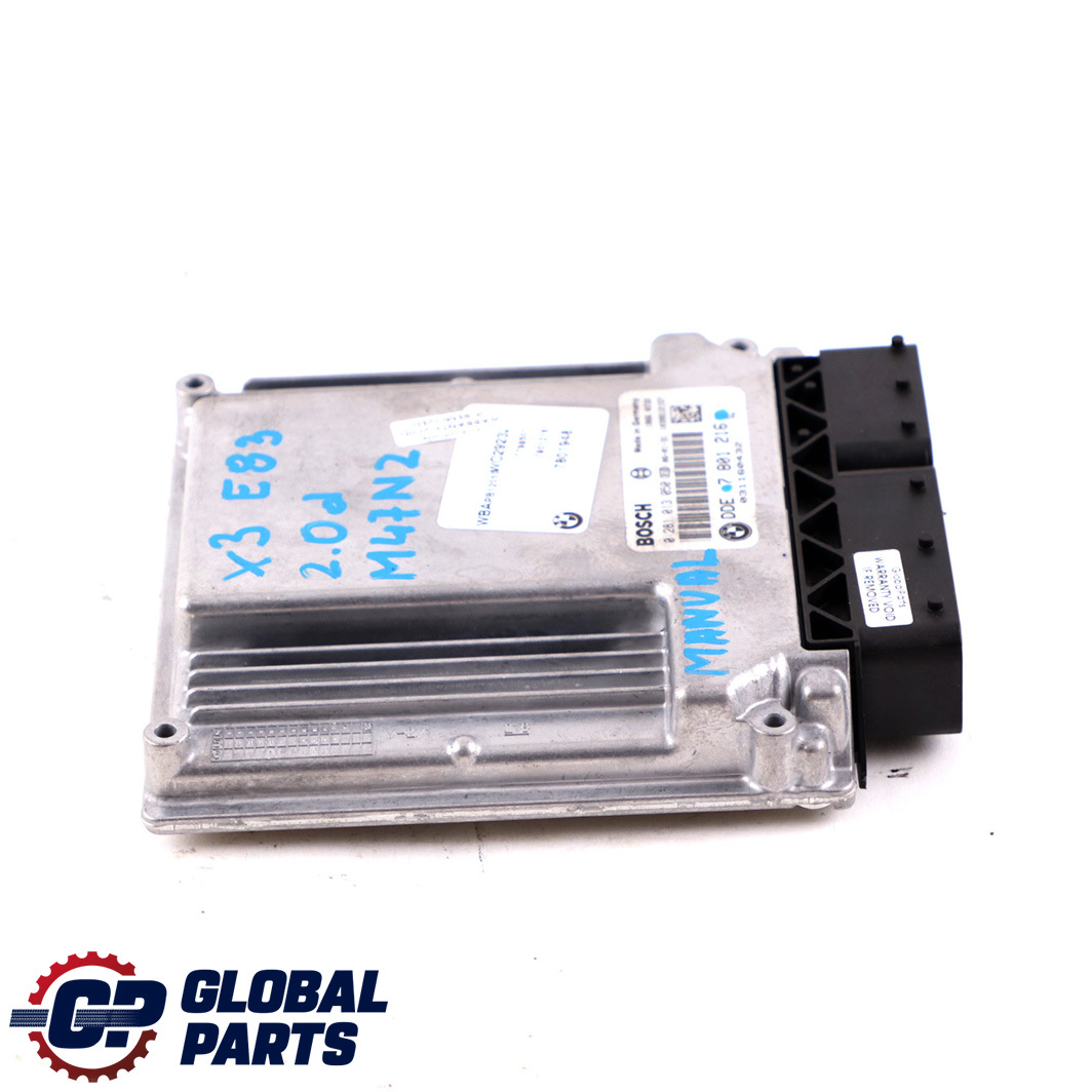 BMW X3 E83 2.0d 150HP M47N2 Diesel Engine Control Unit ECU DDE 7801216 Manual