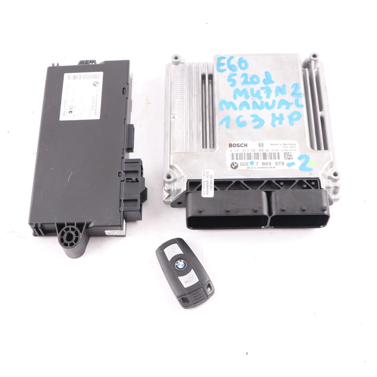 BMW E60 E87 E90 M47N2 120d 320d 520d ECU Kit DDE 7803373 CAS3 Key