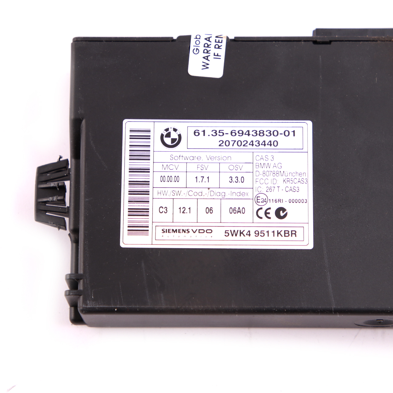 £BMW E92 E93 330d M57N2 231HP Engine ECU Kit DDE 7805286 + CAS3 + Key Automatic