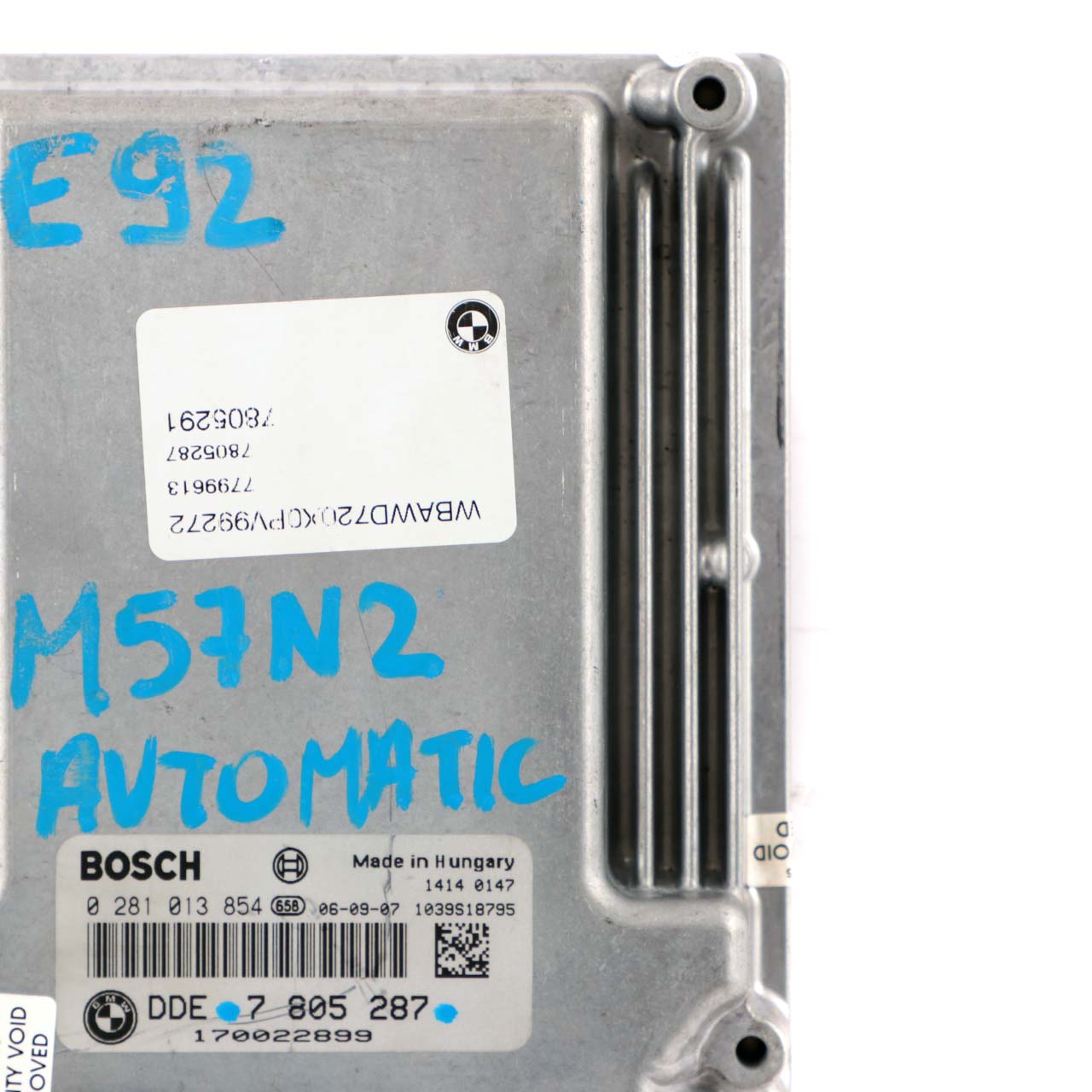 BMW E60 E90 X5 E70 3.0sd 335d 535d M57N2 Engine ECU DDE 7805287 Automatic