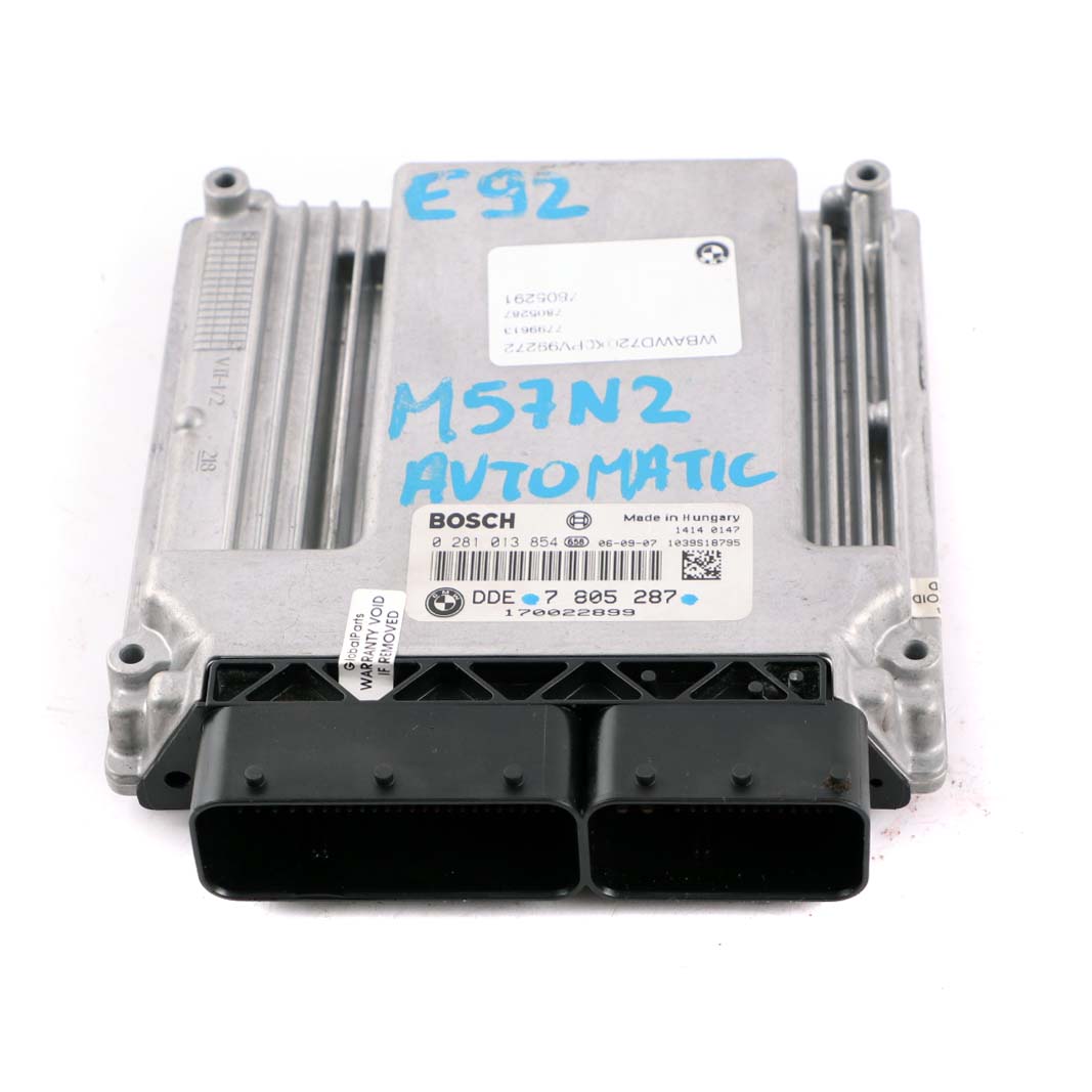 BMW E60 E90 X5 E70 3.0sd 335d 535d M57N2 Engine ECU DDE 7805287 Automatic