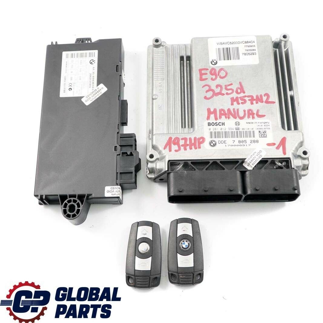 BMW E60 LCI E90 E91 E92 325d 525d M57N2 Engine ECU KIT DDE 7805288 CAS3 + Keys