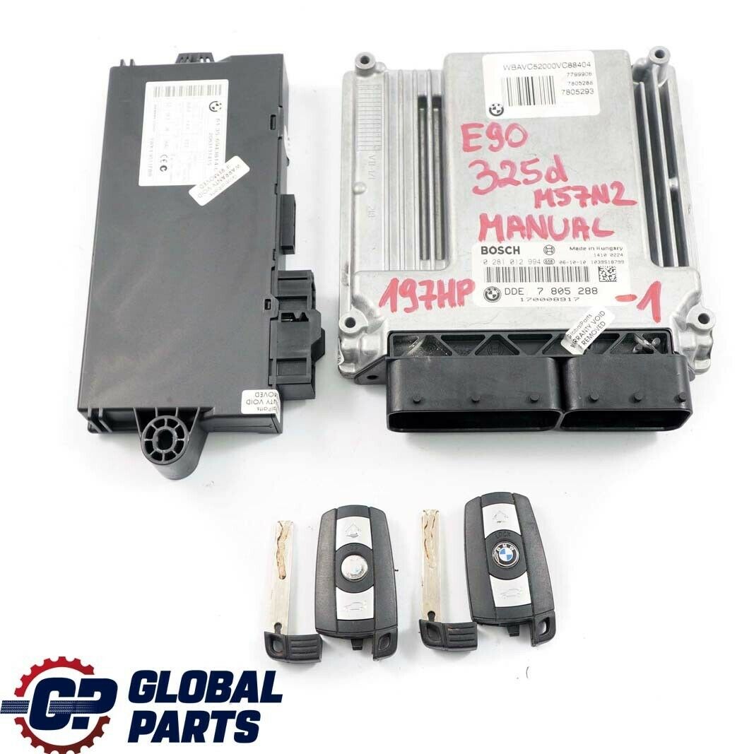 BMW E60 LCI E90 E91 E92 325d 525d M57N2 Engine ECU KIT DDE 7805288 CAS3 + Keys