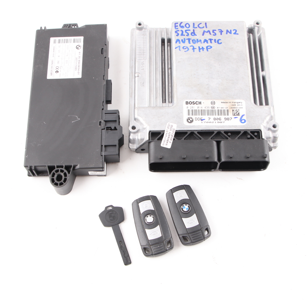 BMW E60 LCI E90 E91 325d 525d Engine M57N2 197HP ECU Kit DDE 7806987 CAS3 + Keys