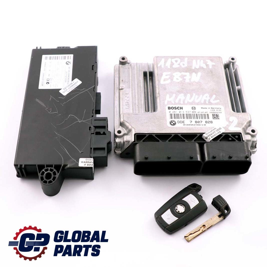 BMW 1 3 Series E87 LCI E90 118d 318d N47 Diesel ECU KIT DDE 7807828 CAS3 + Key