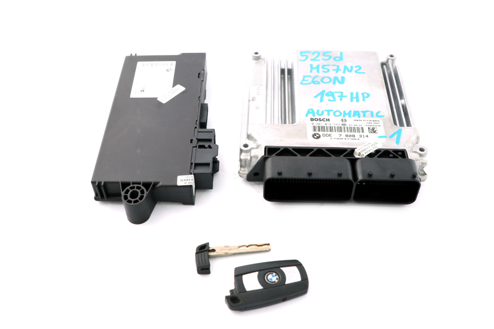 BMW 3 5 Series E60 LCI E90 E91 M57N2 325d 525d ECU Kit DDE + CAS3 + Key 7808314