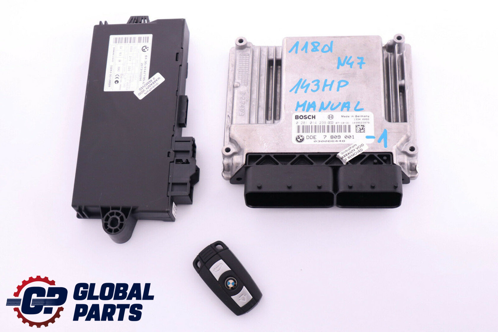 BMW 1 3 Series E87 LCI  E90 118d 318d N47 Diesel ECU KIT DDE 7809001 + CAS3 Key