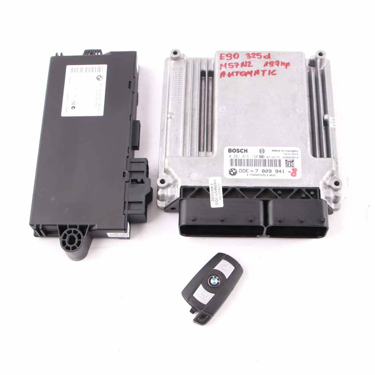 BMW E60 LCI E90 M57N2 325d 525d 197HP ECU Kit DME CAS3 + Key 7809941 Automatic