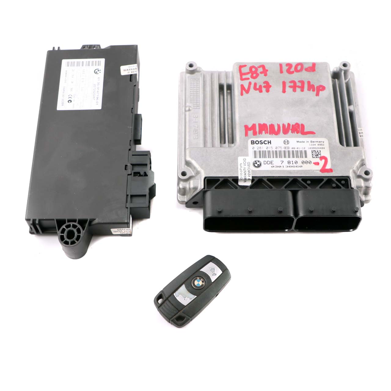 BMW E81 E87 LCI E90 E91 120d 320d Diesel N47 ECU Kit DDE 7810000 CAS3 + Key