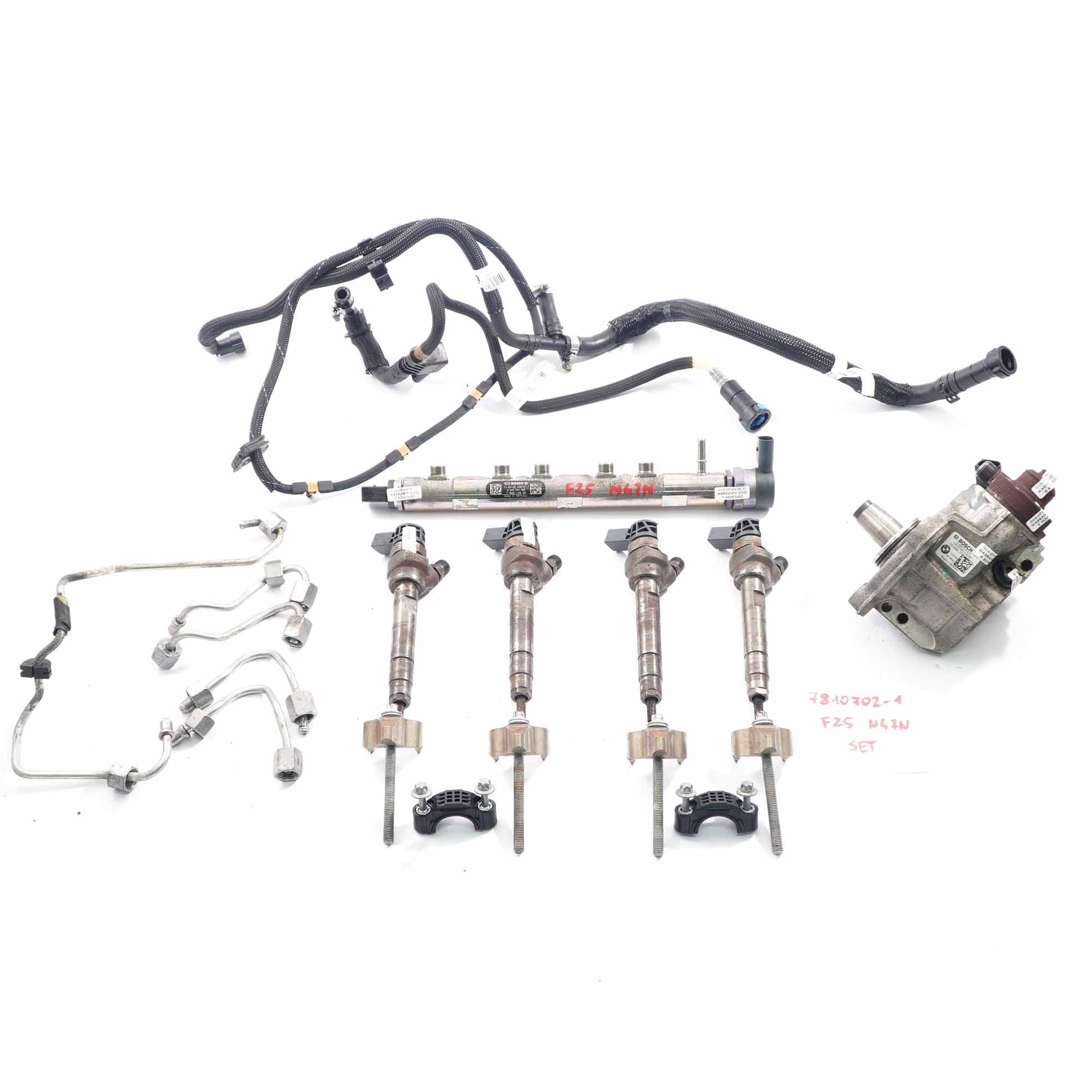 BMW X3 F25 18d 20dX N47N Diesel Engine Fuel Injection Injector System Set