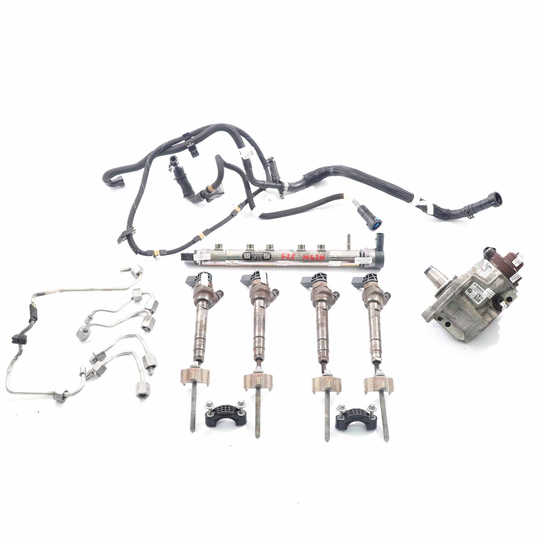 BMW X3 F25 18d 20dX N47N Diesel Engine Fuel Injection Injector System Set