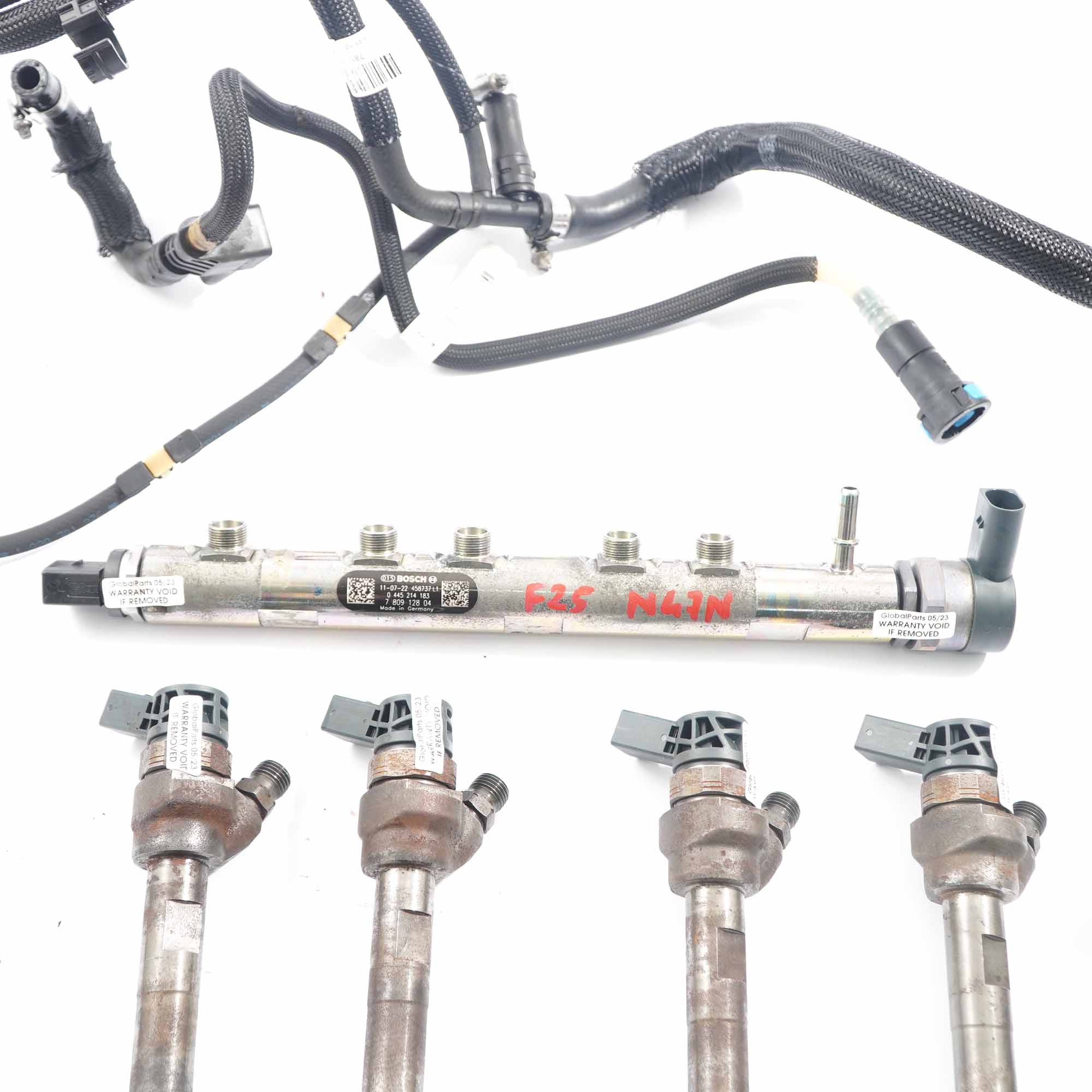 BMW X3 F25 18d 20dX N47N Diesel Engine Fuel Injection Injector System Set