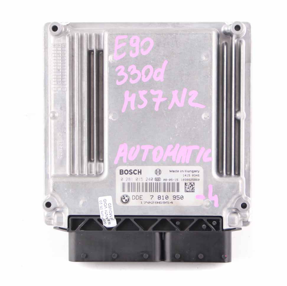 BMW E90 330d M57N2 231HP Engine Control Unit Module ECU DDE 7810950 Automatic